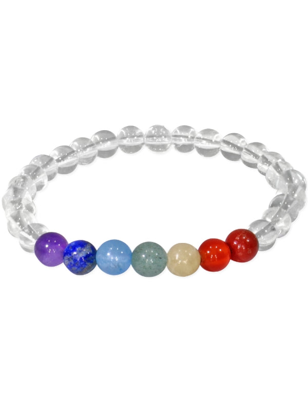 Chakra Edelsteinarmband mit 6 mm Edelsteinperlen