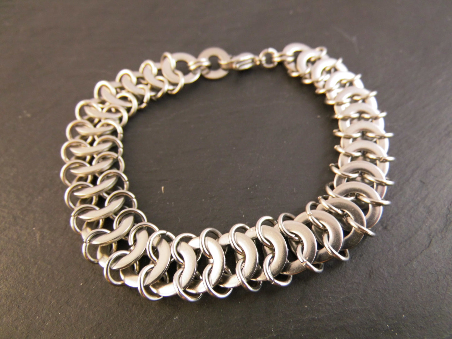 Edelstahl Armband Chainmail Phantasie Style