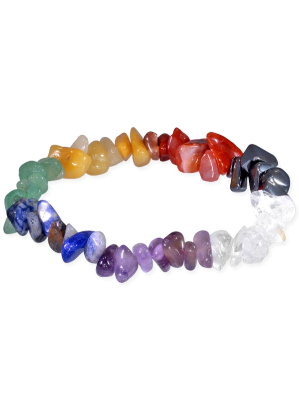 Chakra Splitter Edelsteinarmband mit Edelsteinperlen