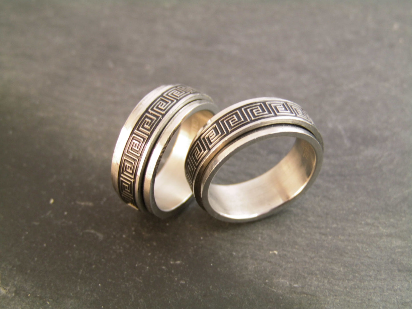 Edelstahl Fingerring Anti-Stress-Ring Drehbar