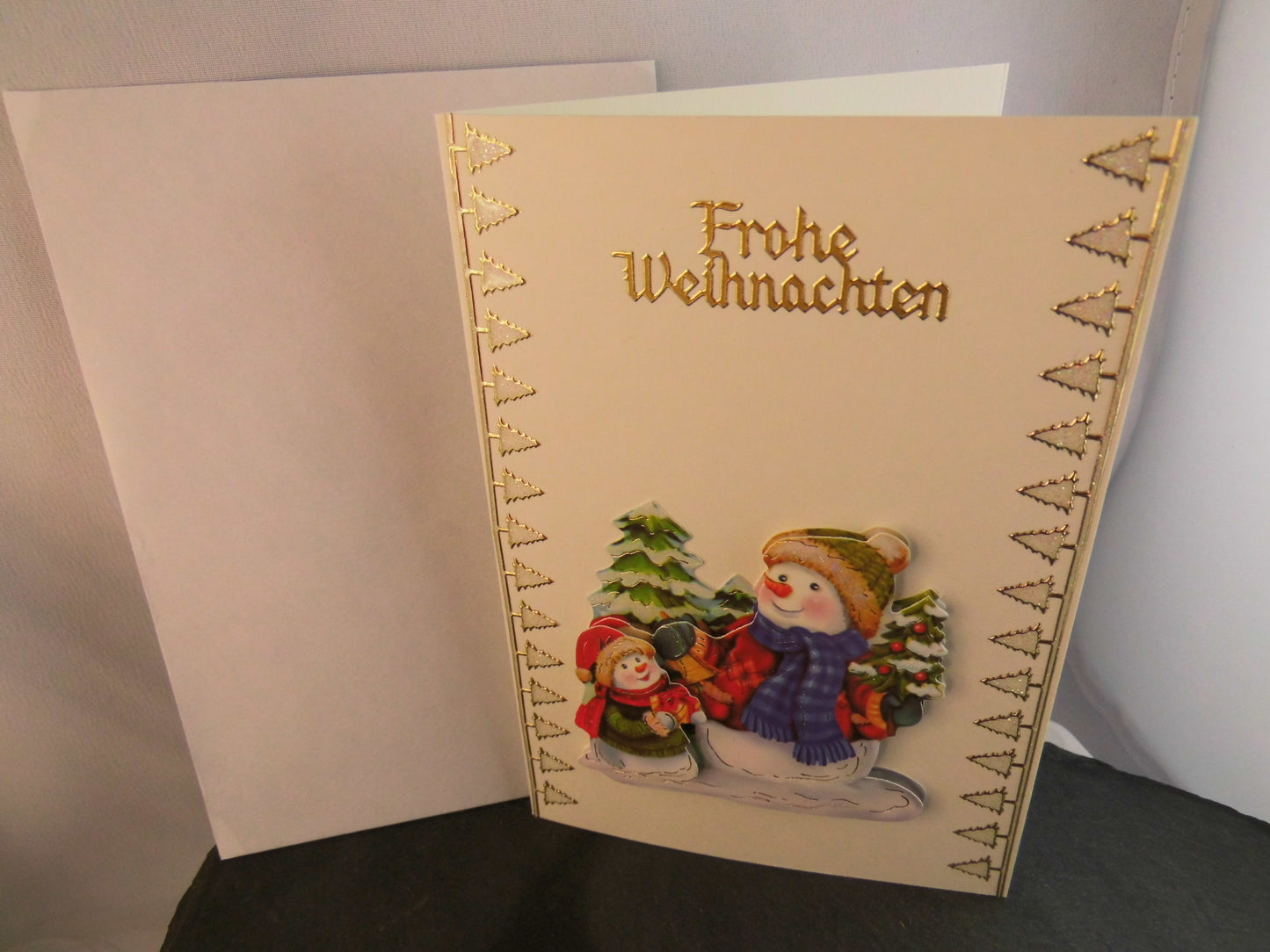 3D Karte Weihnachtskarten verschiedene Motive Aufklappbar mit Umschlag