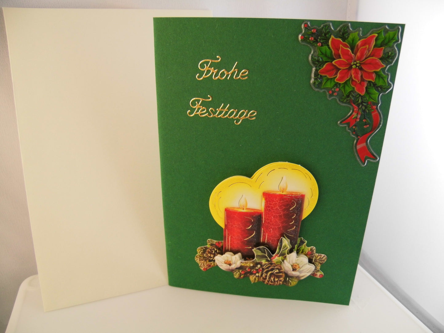 3D Karte Weihnachtskarten verschiedene Motive Aufklappbar mit Umschlag