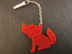 Handyanhänger Fuchs Neon Orange Rot Handyschmuck Staubschutz