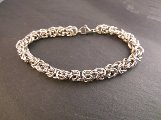 Edelstahl Armband Chainmail Byzantiner Style