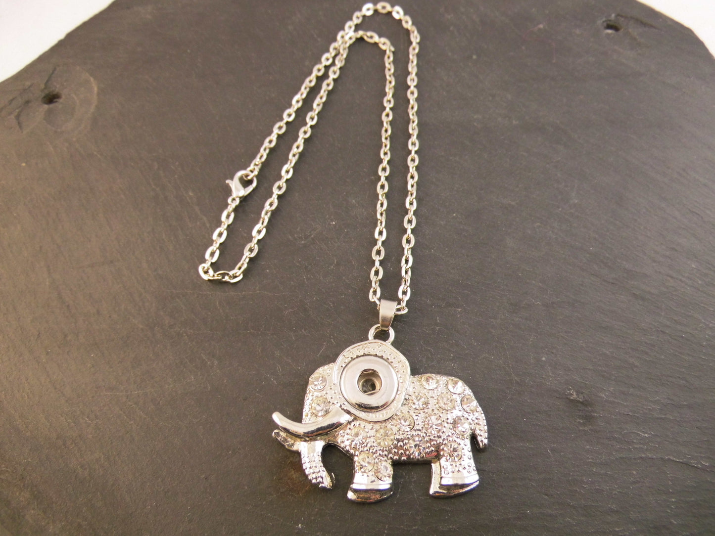 Mini Click Button Kette Elefant