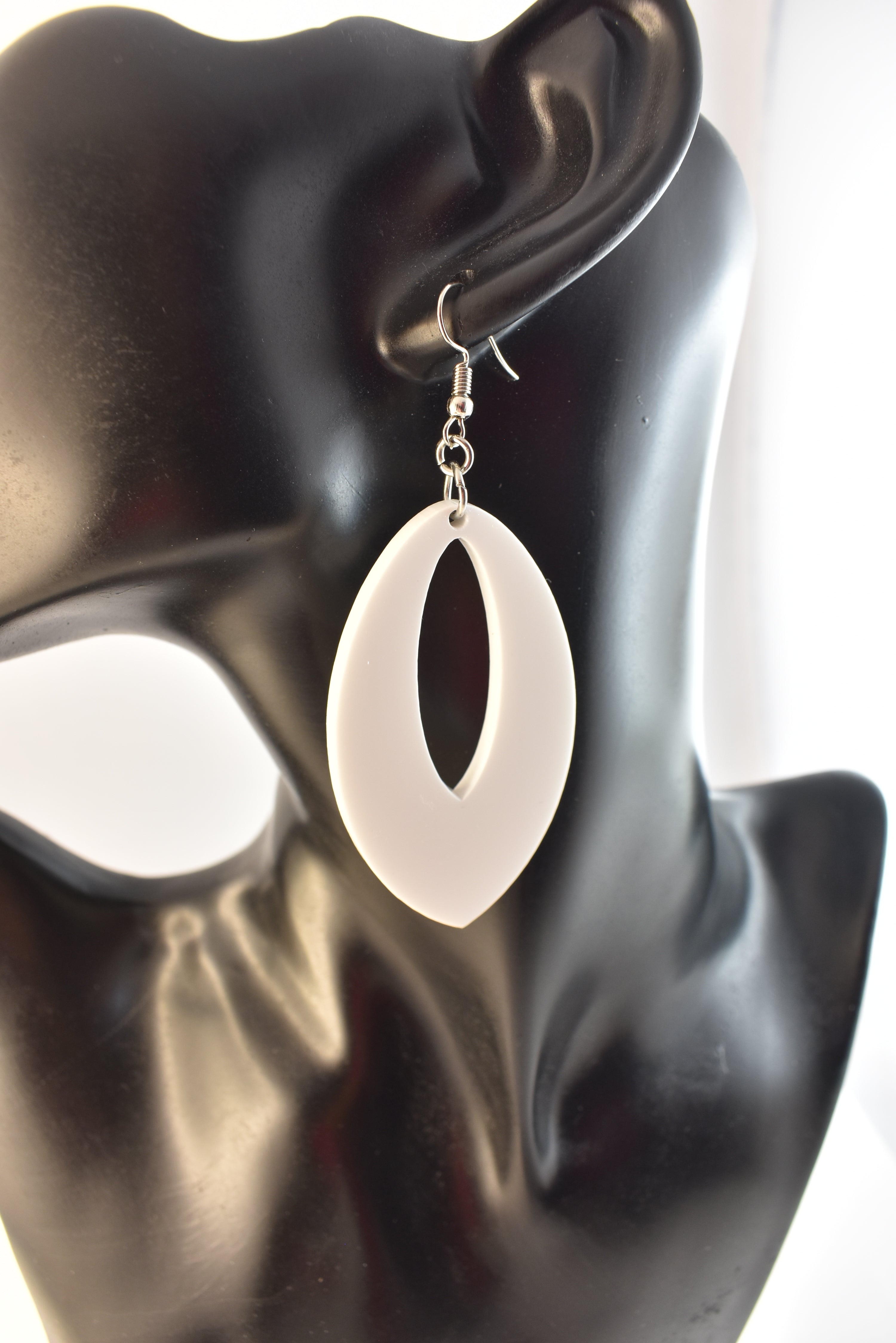 Statement Ohrringe XXL extra groß Oval Vintage 80er Jahre Trend 925er Silber Edelstahl