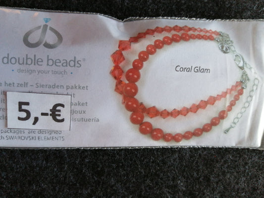 Bastelset Armband rote Perlen mit Anleitung