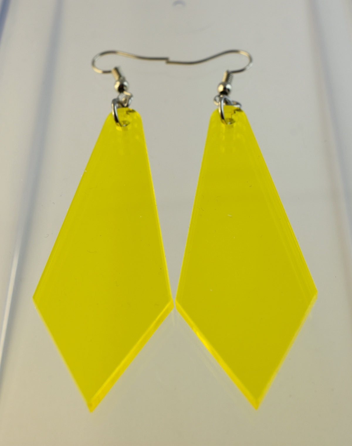 statement-ohrringe-vintage-80er_jahre-gelb-transparent-tropfen-silber-edelstahl
