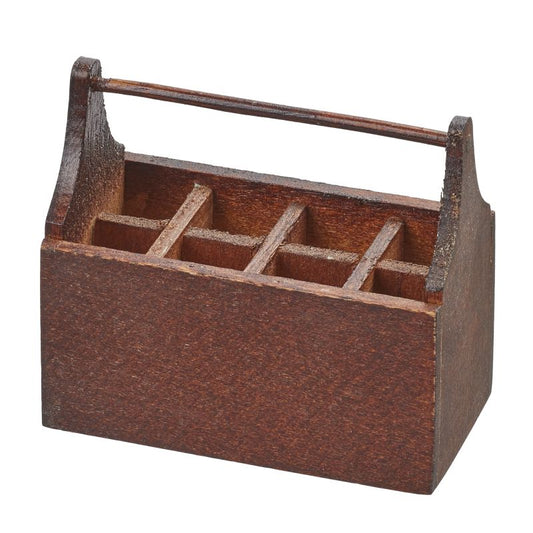Werkzeugbox aus Holz braun für Wichtel