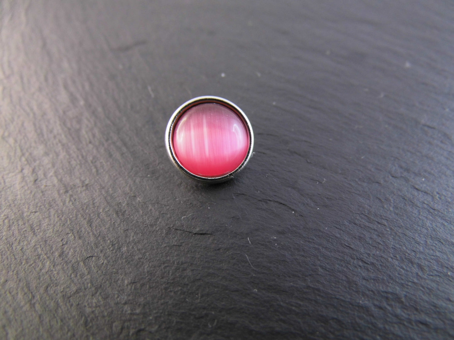 Mini Click Button Cateye Stein in verschiedenen Farben