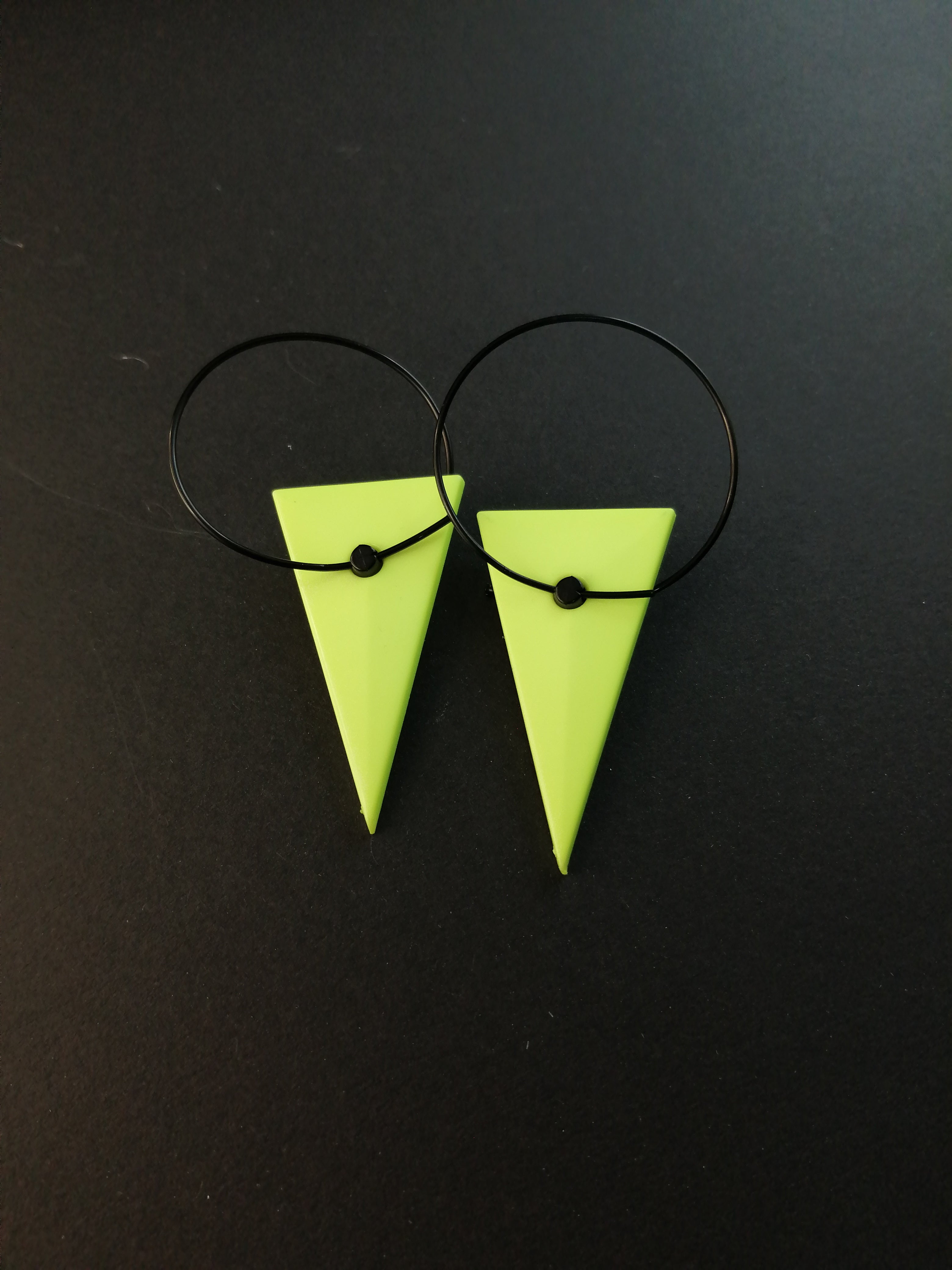 80er Jahre Ohrringe Fädelohrringe Kunststoff Original Vintage