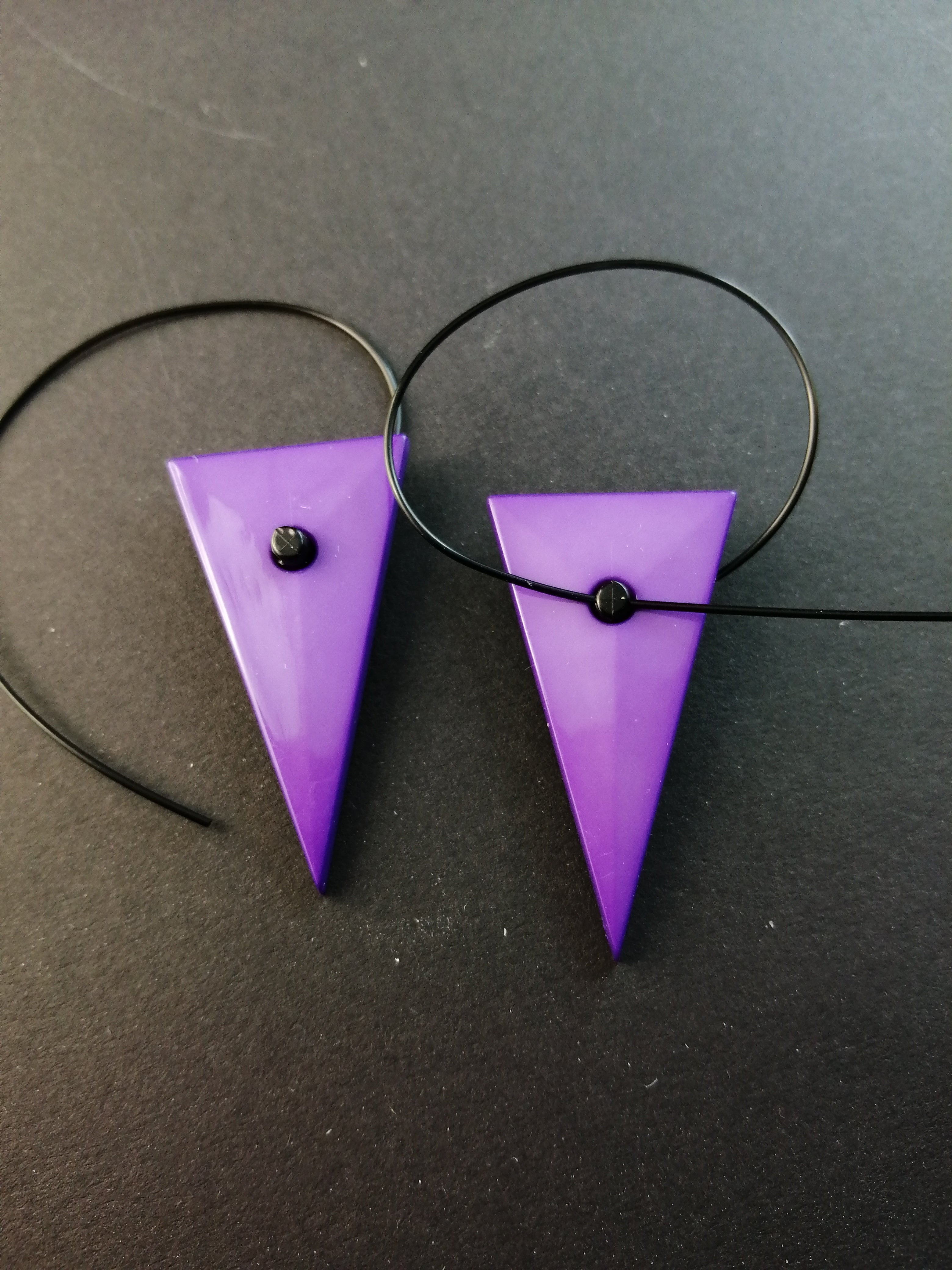 80er Jahre Ohrringe Fädelohrringe Kunststoff Original Vintage