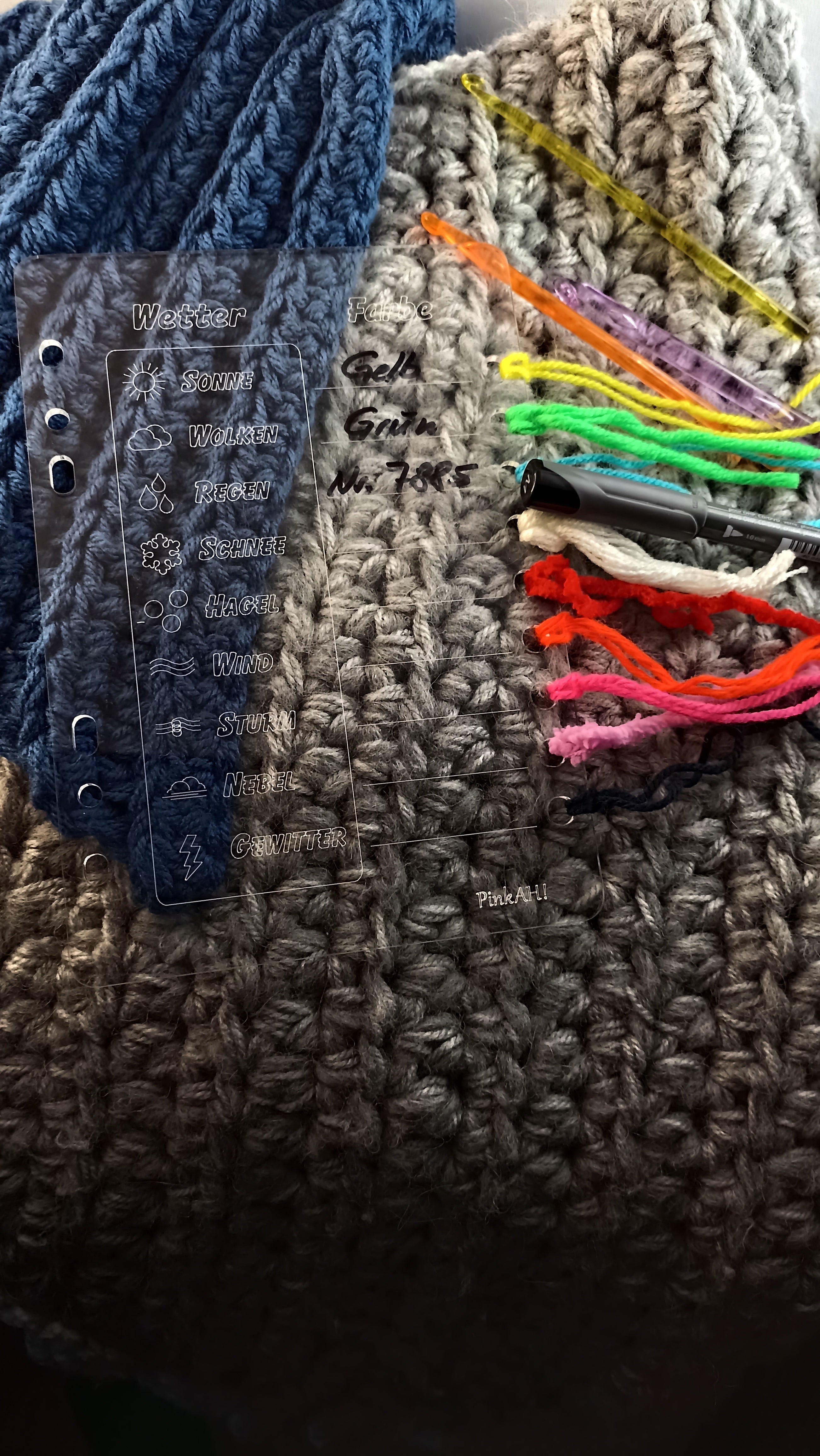 Wetterdecke Temperaturdecke Farbkarte A5 abwischbar