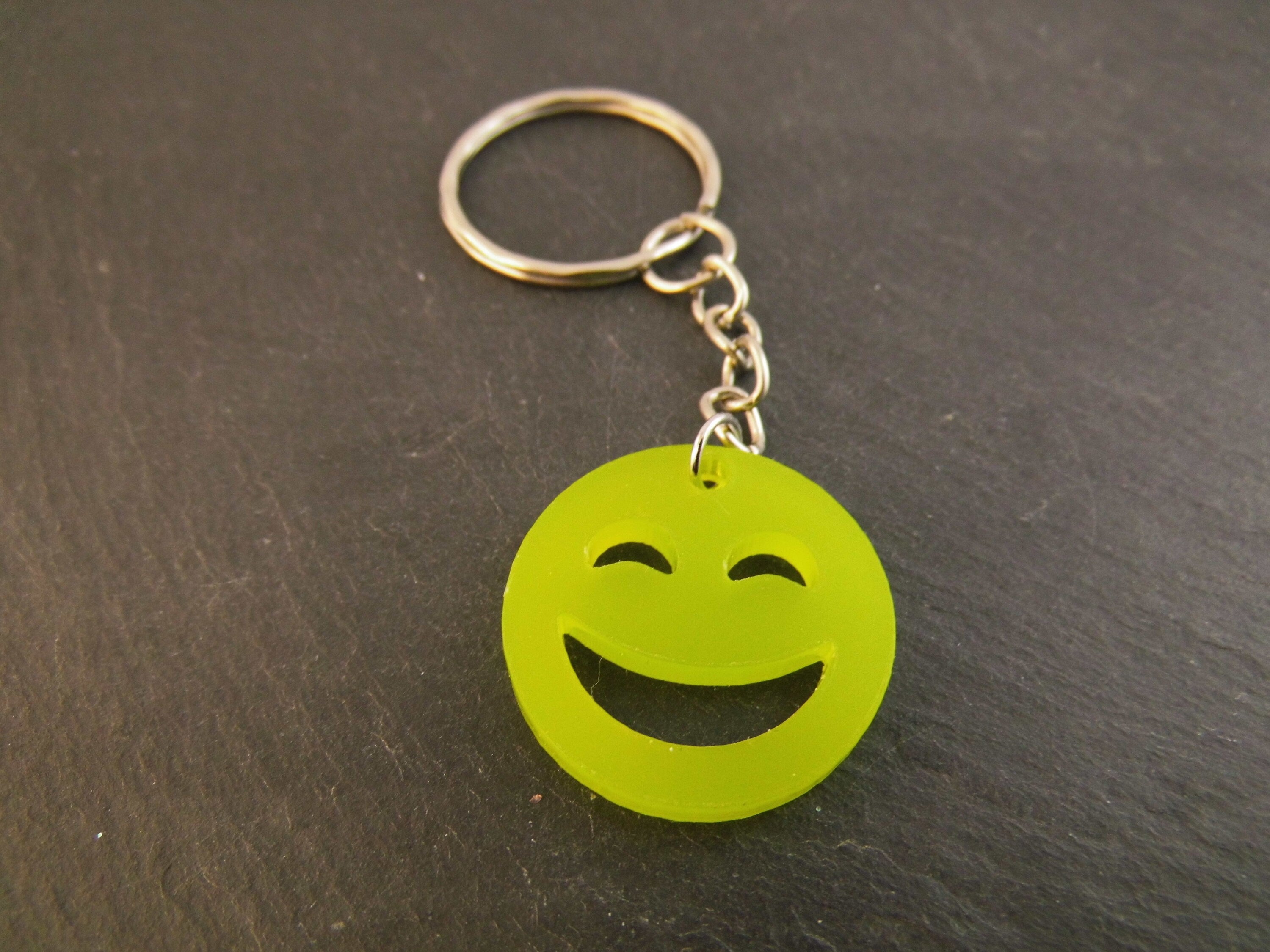 Schlüsselanhänger Smiley Lachendes Gesicht Taschenbaumler