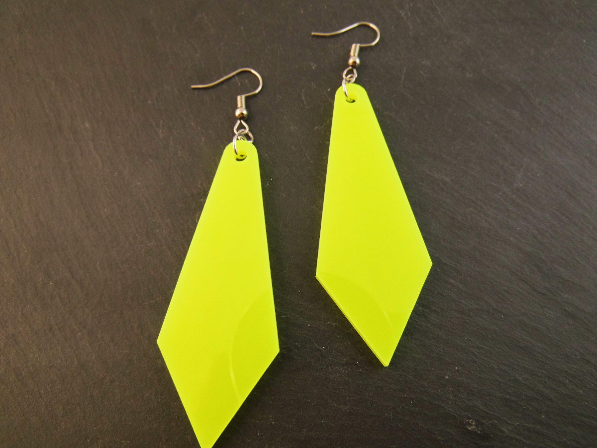 statement-ohrringe-vintage-80er_jahre-neon-gelb-tropfen-silber-edelstahl